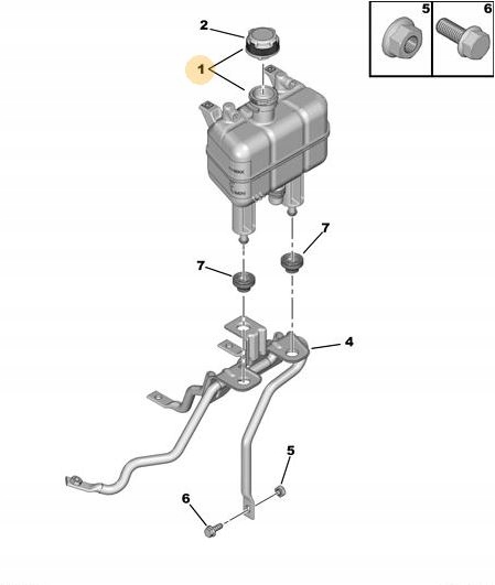 фото №1, Бак розширювальний peugeot оригінальний номер 1674058380