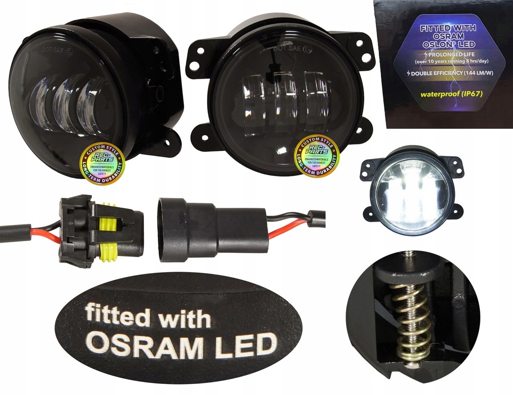 фото №1, Фари лампи протитуманні led osram do jeep wrangler jk lj tj 97-18
