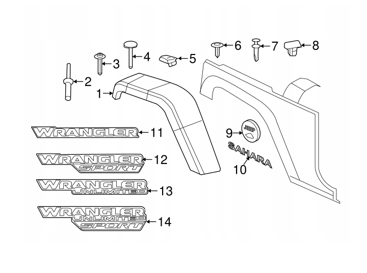 фото №5, Расширитель левая крыло wrangler jl usa gladiator
