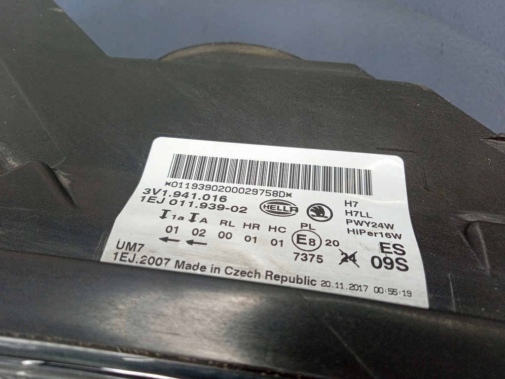 фото №7, Superb iii фара правый лампа eu 3v1941016