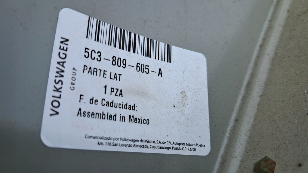 фото №7, Vw new beetle 5c 5c3 809605a крыло левый задняя оригинал новый порог