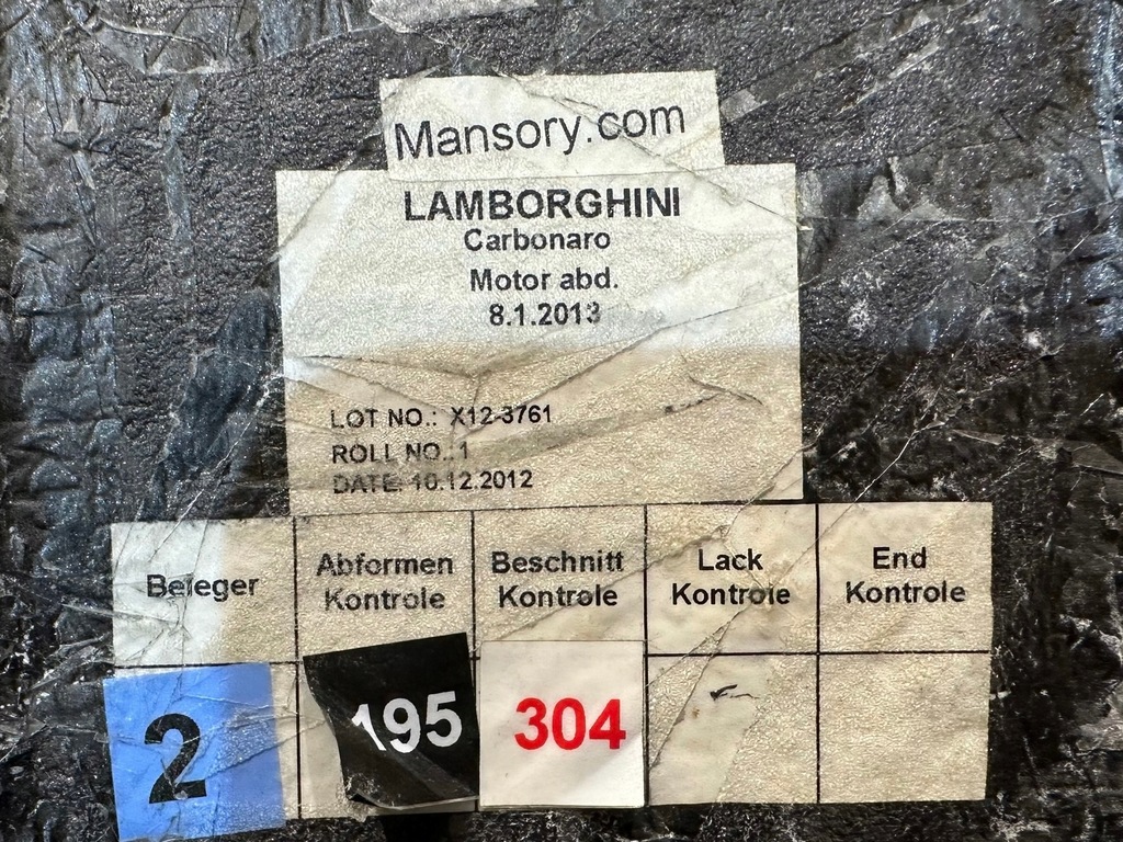фото №6, Lamborghini aventador carbonaro mansory захист кришка двигуна 07m103927i