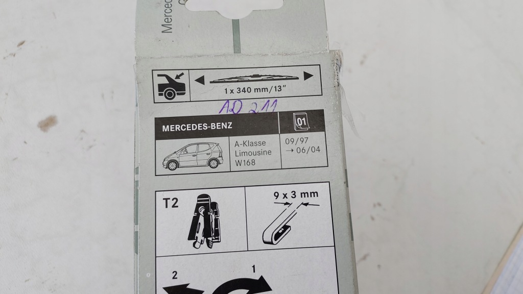 фото №6, Mercedes a w168 дворник задняя щетка nowe