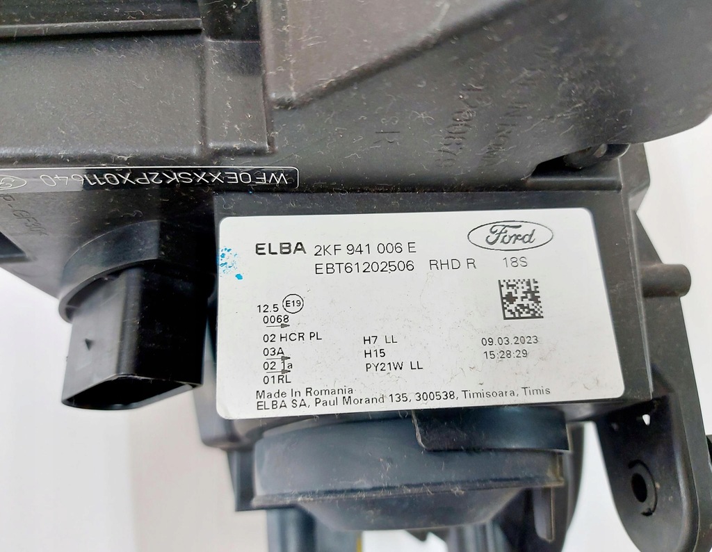 фото №8, Ford connect tourneo mk3 caddy 2k7 23r.lampa правий перед cała uk 2kf941006e