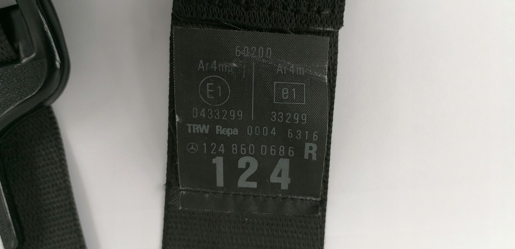 фото №5, Pas безпеки правий mercedes w124 sedan kombi