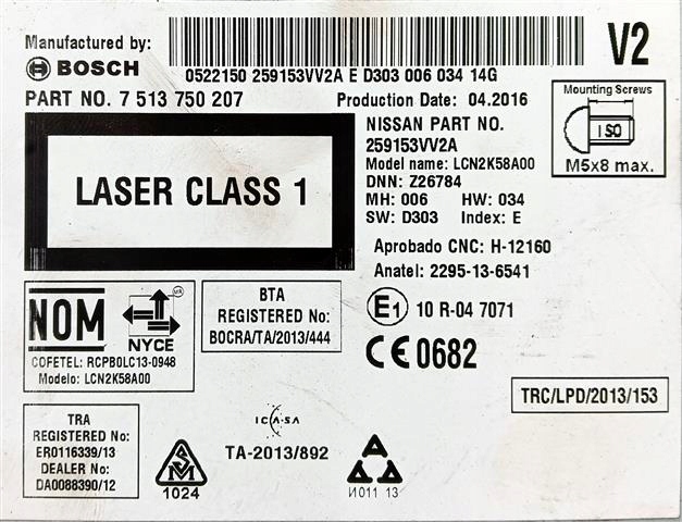 фото №8, Радіо навігація micra k13 lift 259153vv2a відсутній kod