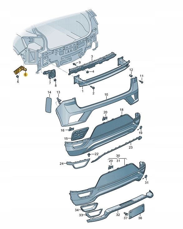 фото №1, Направляющая направляющая бампера vw t-roc задняя правая 2ga807394