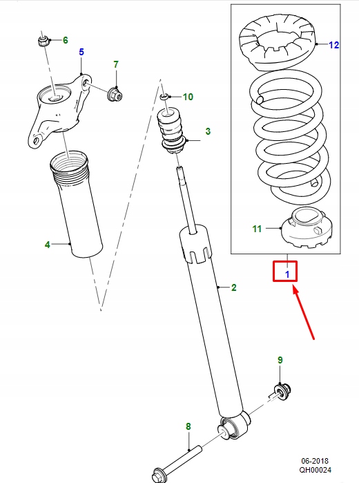 фото №1, Jaguar i-pace x590 rear катушка зажигания spring t4k12784 original