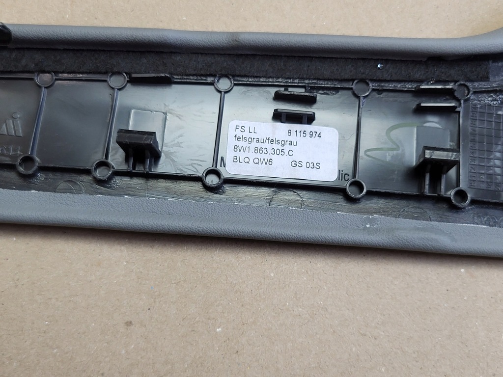 фото №12, Защита обшивка стойка туннель правая левая audi a4 b9 8w a5 f5 оригинальный номер eu felsgrau