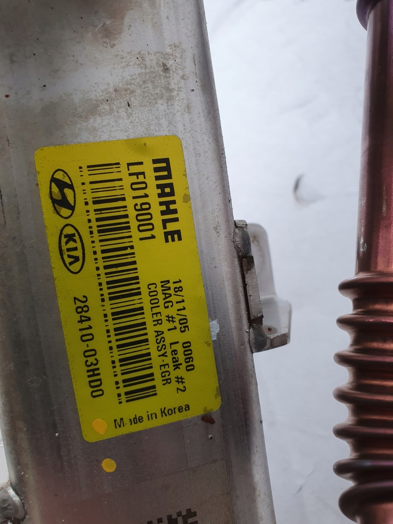 фото №6, Радиатор выхлопных газов egr hyundai kona kia 1.6 gdi g4le 28410-03hd0
