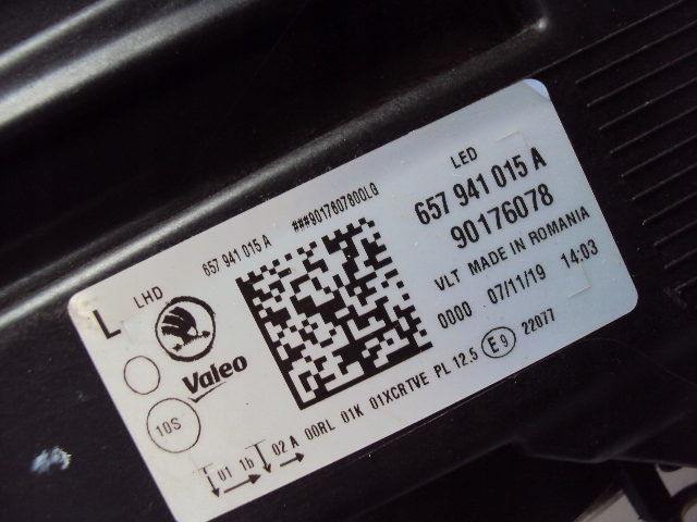 фото №14, Лампа левый перед skoda scala 2019-