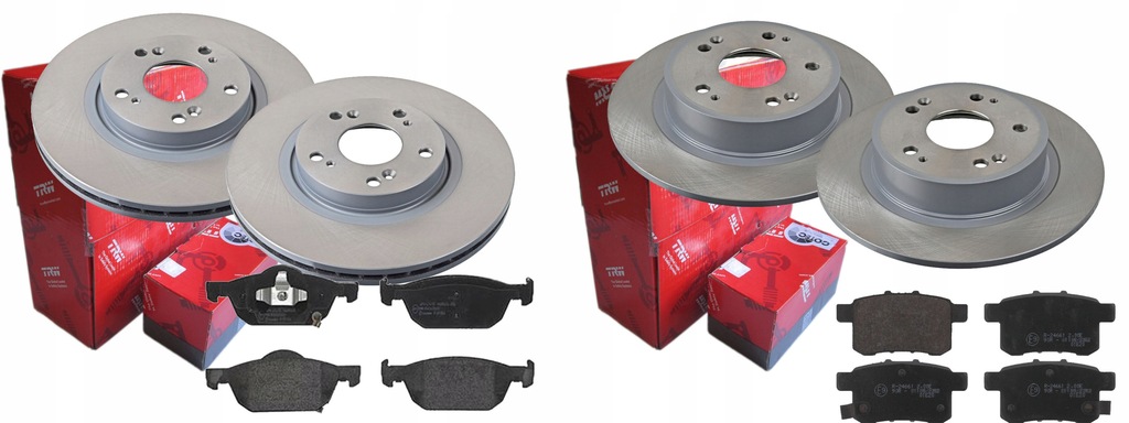 фото №1, Тормозные диски тормозные колодки p+t trw honda accord viii 296mm