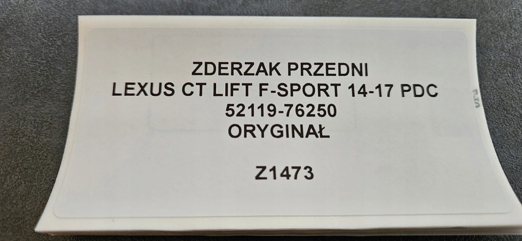 фото №11, Бампер передний lexus ct lift f-sport 14-17 pdc оригинал 52119-76250