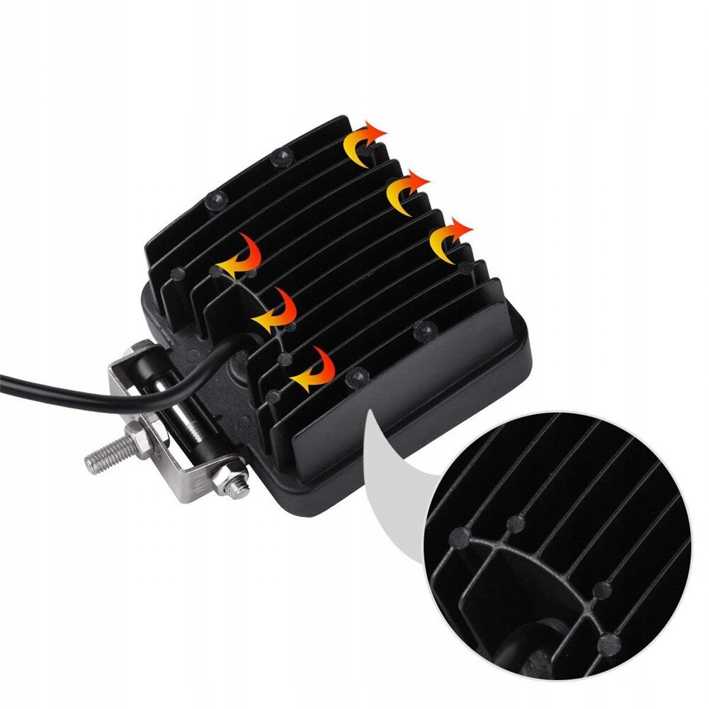 фото №6, Лампа робоча протитуманна фара led 16 діодна 48w платформа