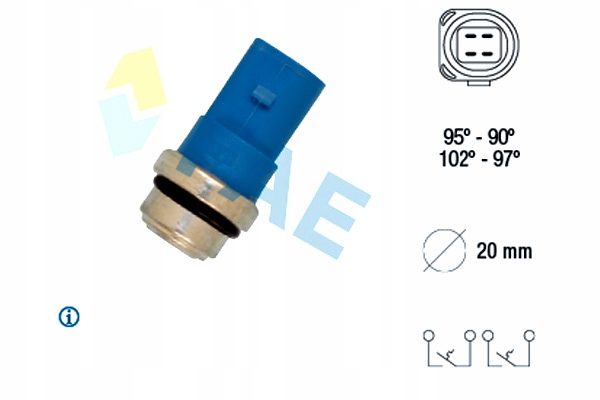 фото №9, Fae 38391 перемикач термічний, вентилятор радіатора