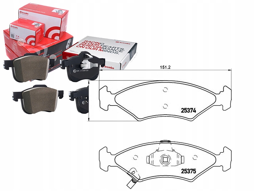 фото №1, Гальмівні колодки гальмівні kia shuma 98-01 brembo