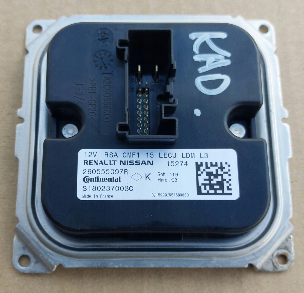 фото №1, Модуль преобразователь led renault kadjar 260555097r