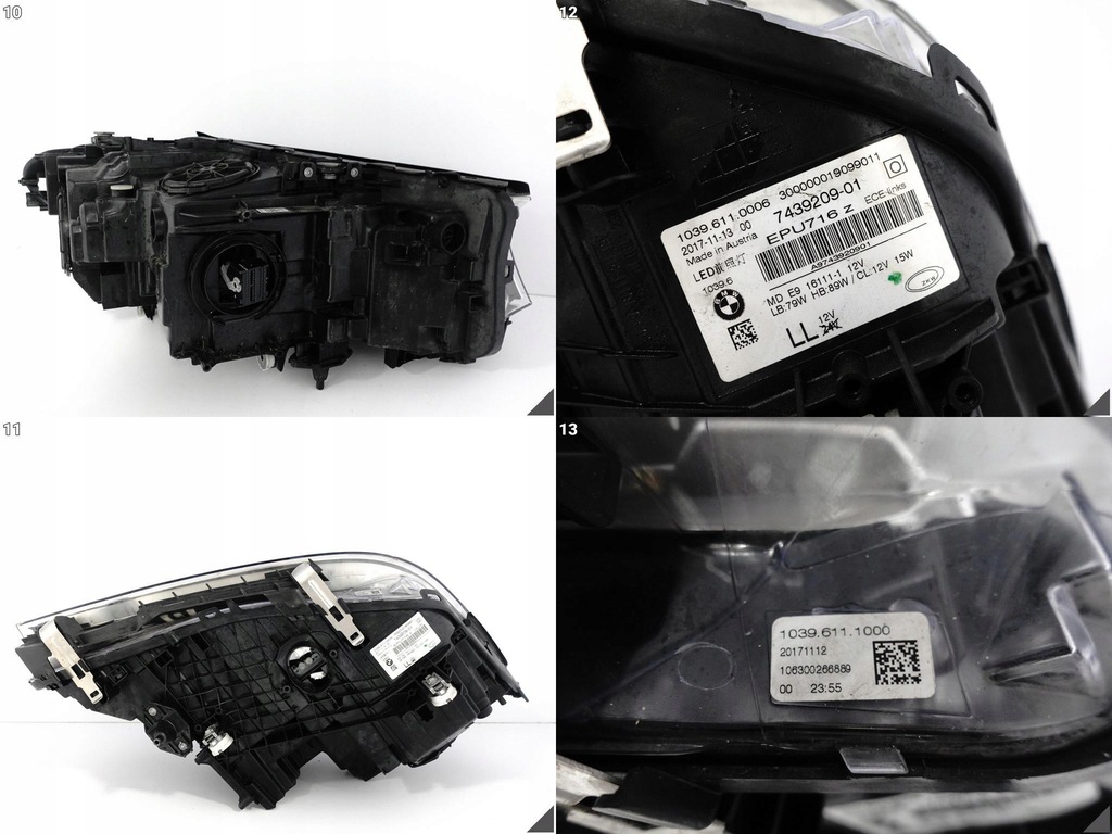 фото №11, Bmw 5 g30 g31 m5 f90 17-20 лампа адаптивный full led левая перед europa