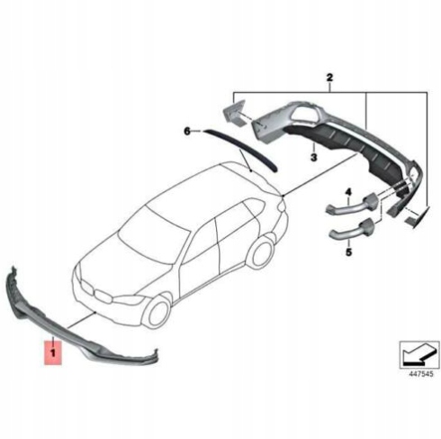 Bmw x5 f15 бампер передний элементы aerodynamiczne 51192364672 оригинальный Недорого