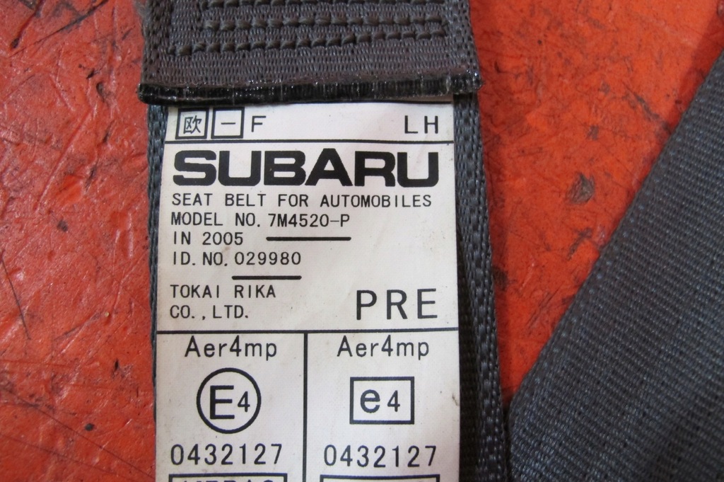 фото №11, Subaru legacy iv bp 03- подушки безопасности подушка безопасности водителя пассажира ремни датчик kpl