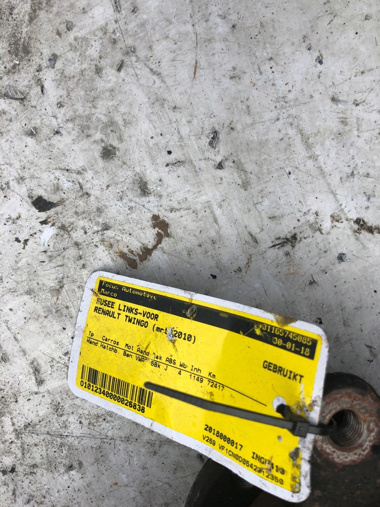 фото №3, Поворотный кулак ступица перед левая renault twingo ii 2