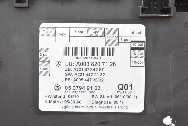 фото №9, Підйомник скло лівий задня mercedes s-klasa w221