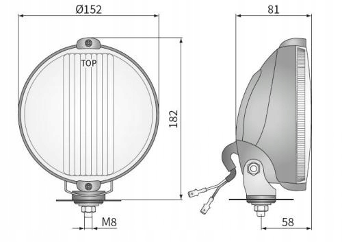 фото №10, Фара протитуманна фара дальнє світло 152mm niebieski + захист