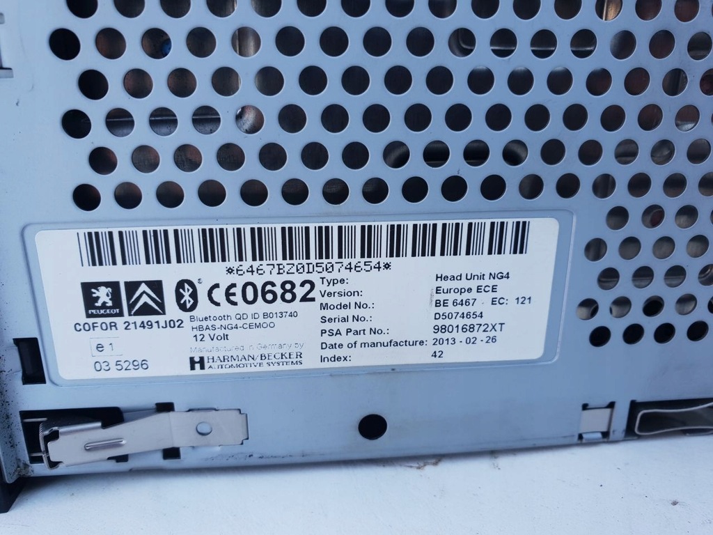 фото №6, Peugeot 3008 i радио навигация экран 98016872xt