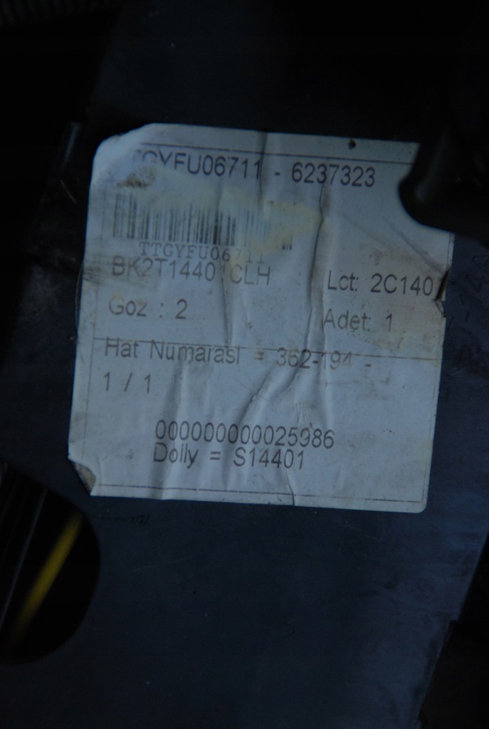 фото №5, Ford transit custom 2016 r электропроводка bk2t-14401-c