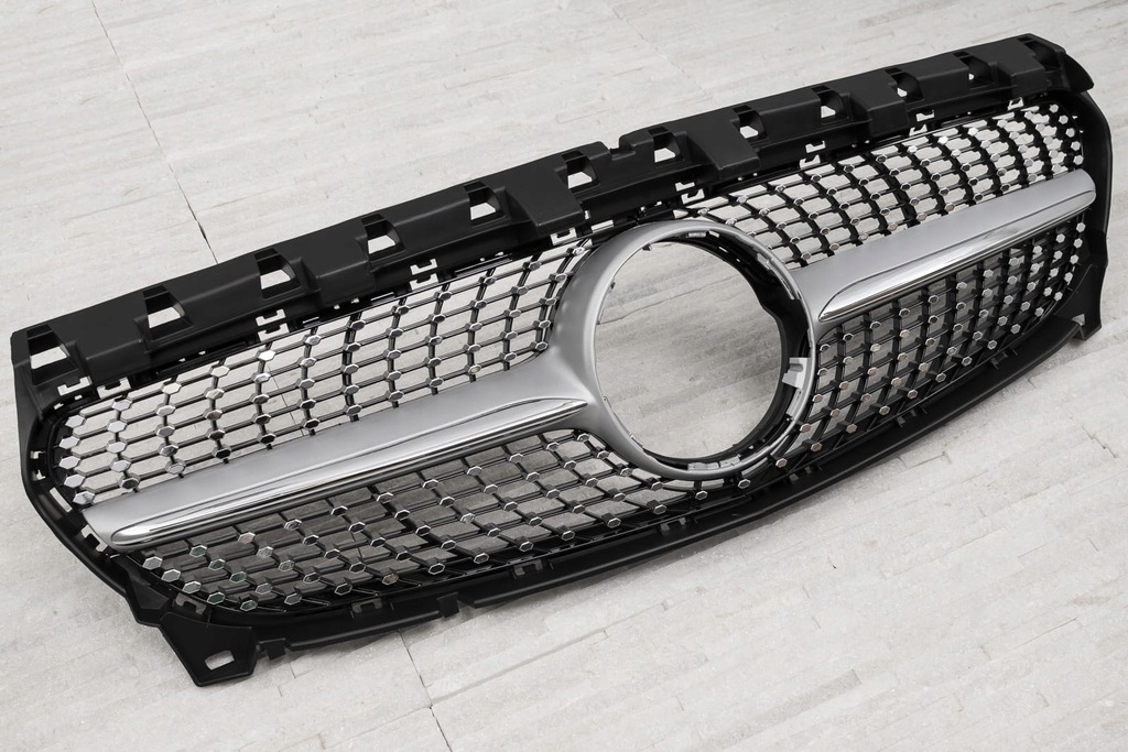 фото №8, Mercedes cla c117 2016-2018 решётка радиатора diamond серебристый