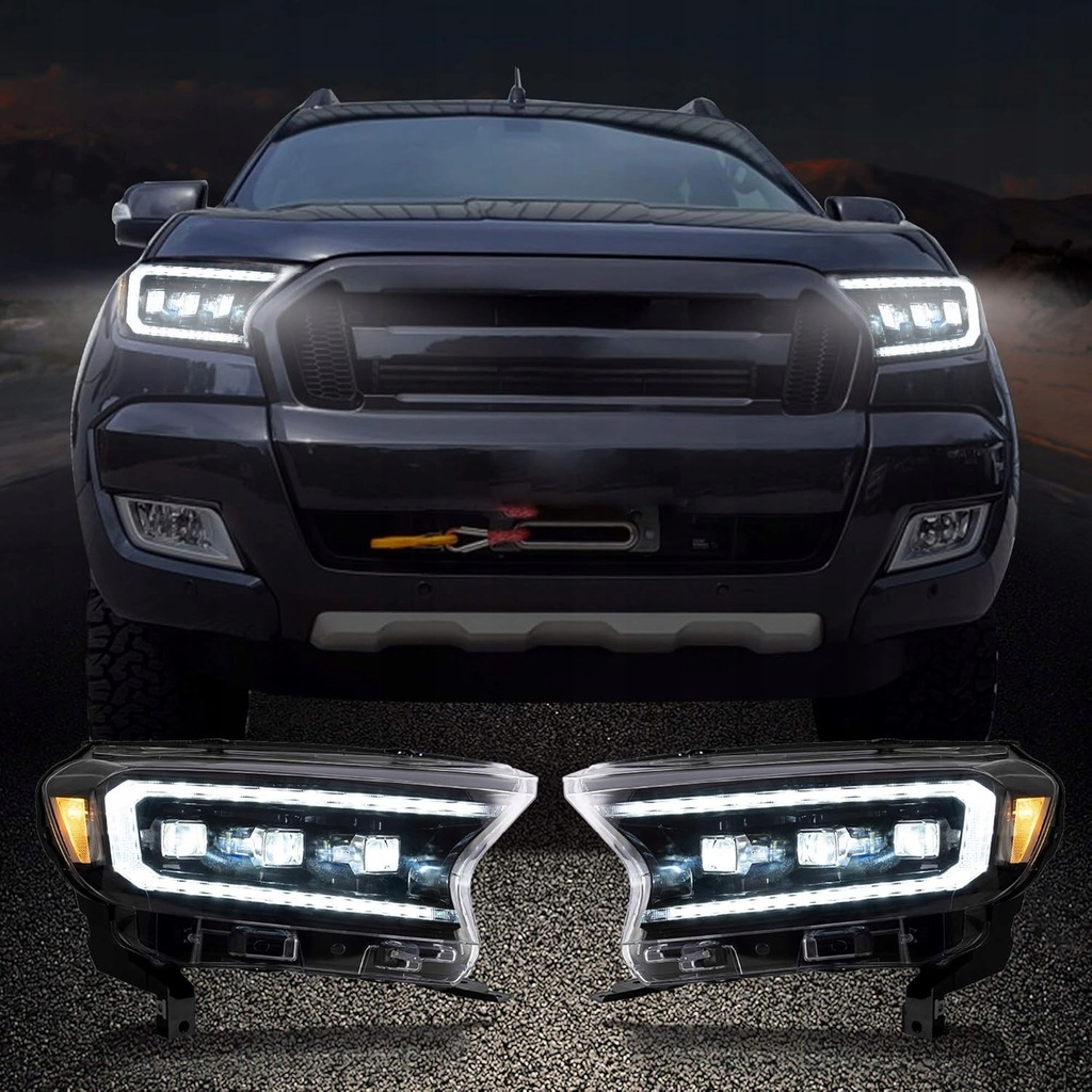 фото №6, Ford ranger t6 t7 t8 2016-2021 лампа лампы перед full led vland левая +правая