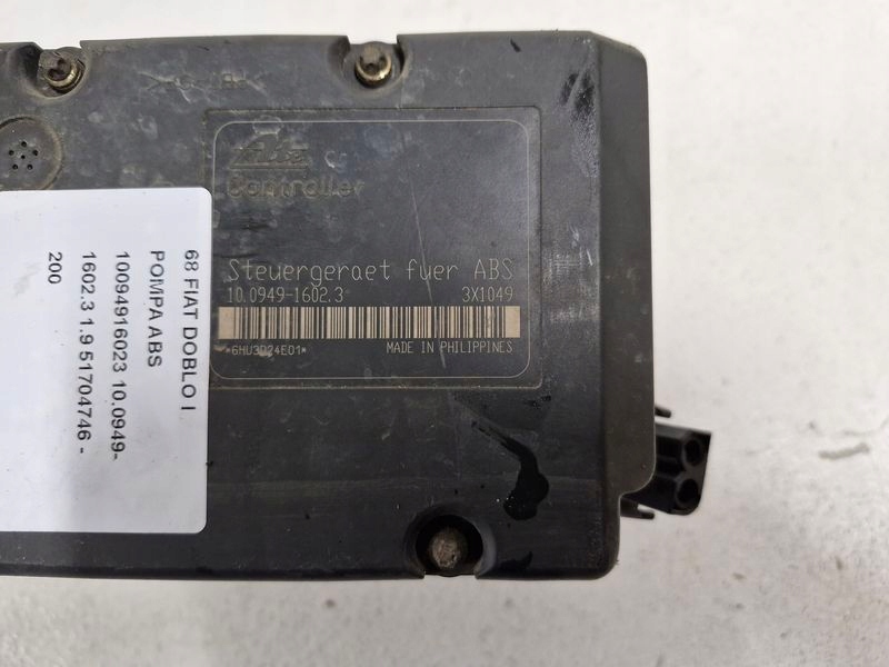 фото №8, Fiat doblo i 1.9 jtd насос abs 10094916023 10.0949-1602.3 51704746
