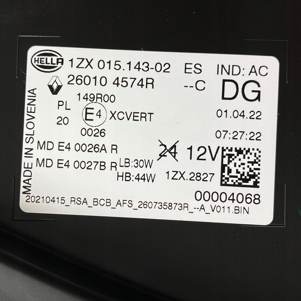 фото №16, Nowa оригінальний номер лампа правий перед renault megane e-tech