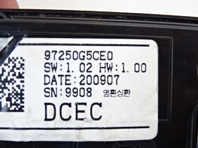 фото №14, Kia niro панель кондиционера 97250g5ce0