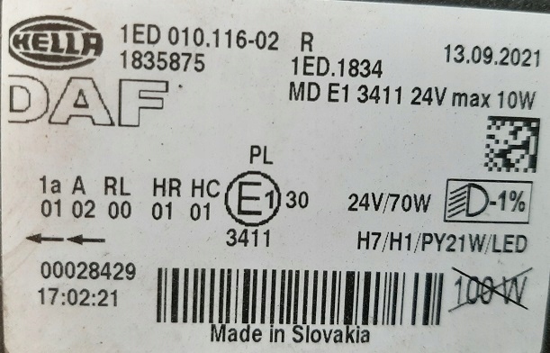 фото №3, Daf xf 106 euro6 панель фары фара кронштейн lift