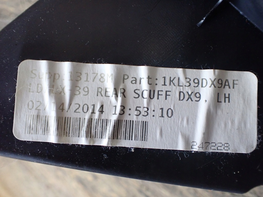 фото №9, Лівий поріг дверний молдинг dodge charger ii gen vi 2014 3.6 1kl39dx9af 6814