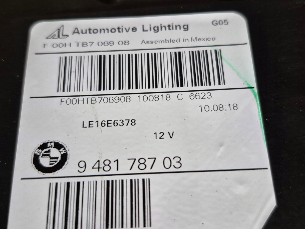 Bmw x5 g05 x6 g06 фара фара full led лівий америка ameryka 9481787 Зі Шроту