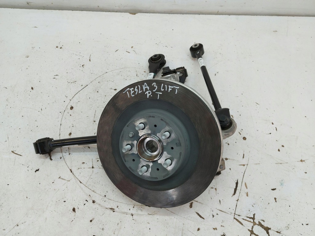 фото №1, Tesla model 3 lift 2024 highland поворотний кулак ступиця підвіска правий задня
