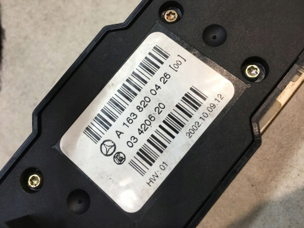 фото №6, Панель окон обдув кондиционера mercedes ml w163 a1638200426