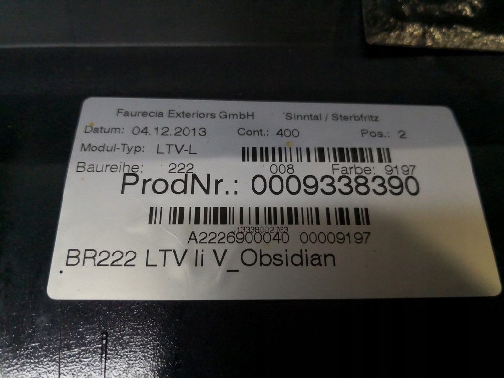 фото №7, Mercedes-benz оригинальный номер a2226980054 молдинг порог