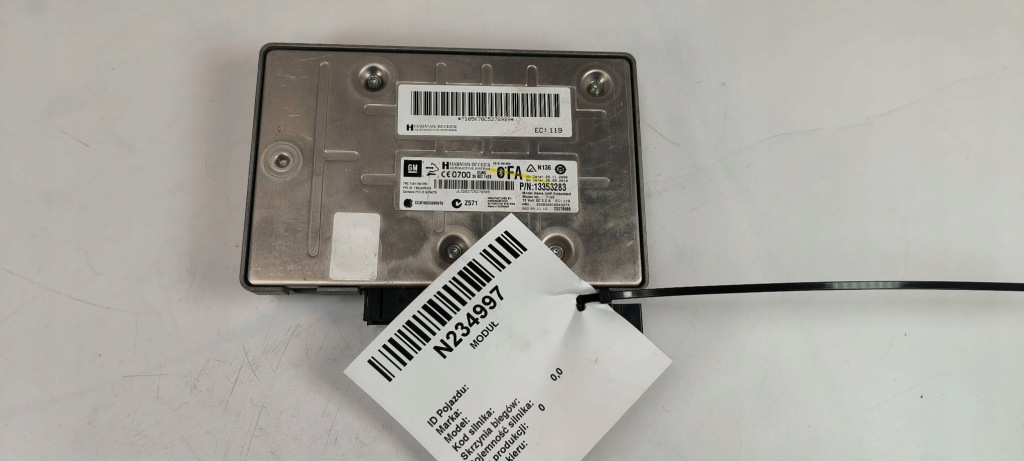 фото №1, Модуль bluetooth 13353283 opel astra j