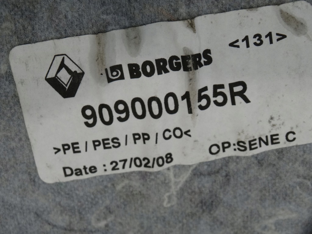 фото №14, Обивка крышки задняя renault laguna iii 909000155r