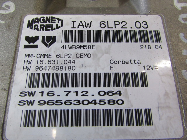 фото №1, Бортовий комп'ютер блок керування magneti marelli 9657429680 iaw6lp2.03