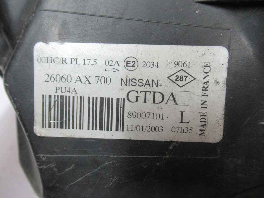 фото №8, Фара лампа ліва nissan micra k12