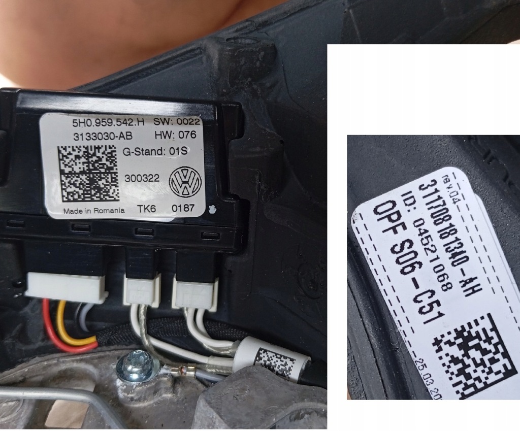 фото №16, Vw golf viii 8 5h0 passat b8 tiguan воздуховод кожа performowana + лепестки переключения