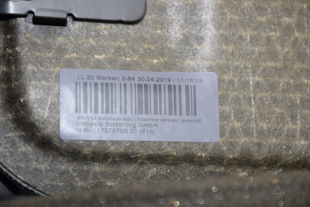 фото №14, Bmw g30 g30 lci f90 m5 люк крыша сдвижной стеклянный czarna alcantara