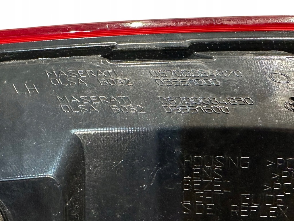 фото №8, Maserati ghibli левая задняя лампа 6700084820 6700084830