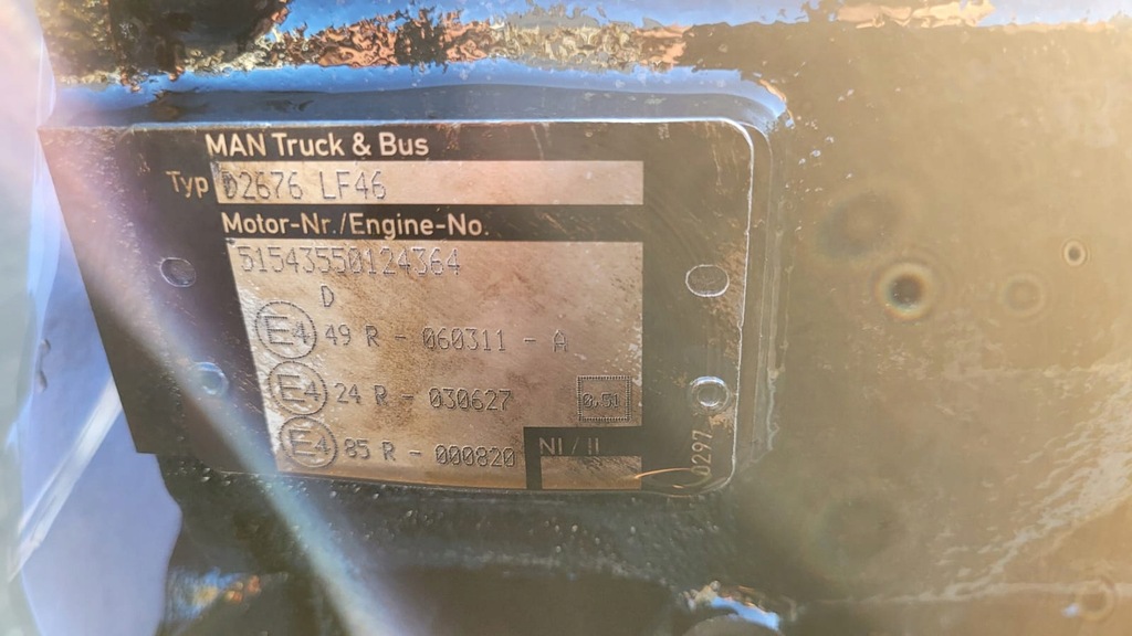 фото №5, Блок двигателя с система korbowo tłokowym man d2676 lf46 440km 480km