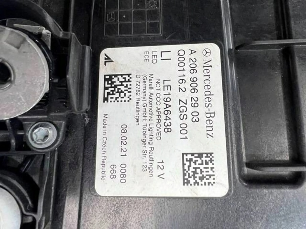 фото №6, Mercedes c-klasa w206 лампа перед левая правая a2069068003