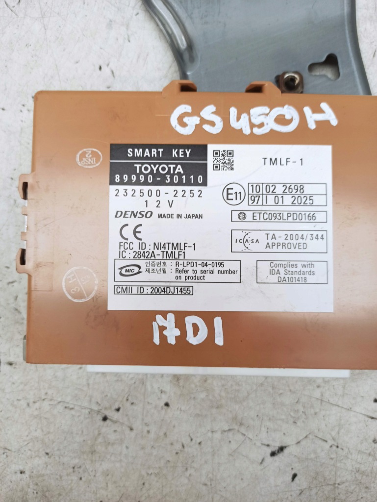 фото №1, Lexus gs 450h 05- модуль ключа 8999030110